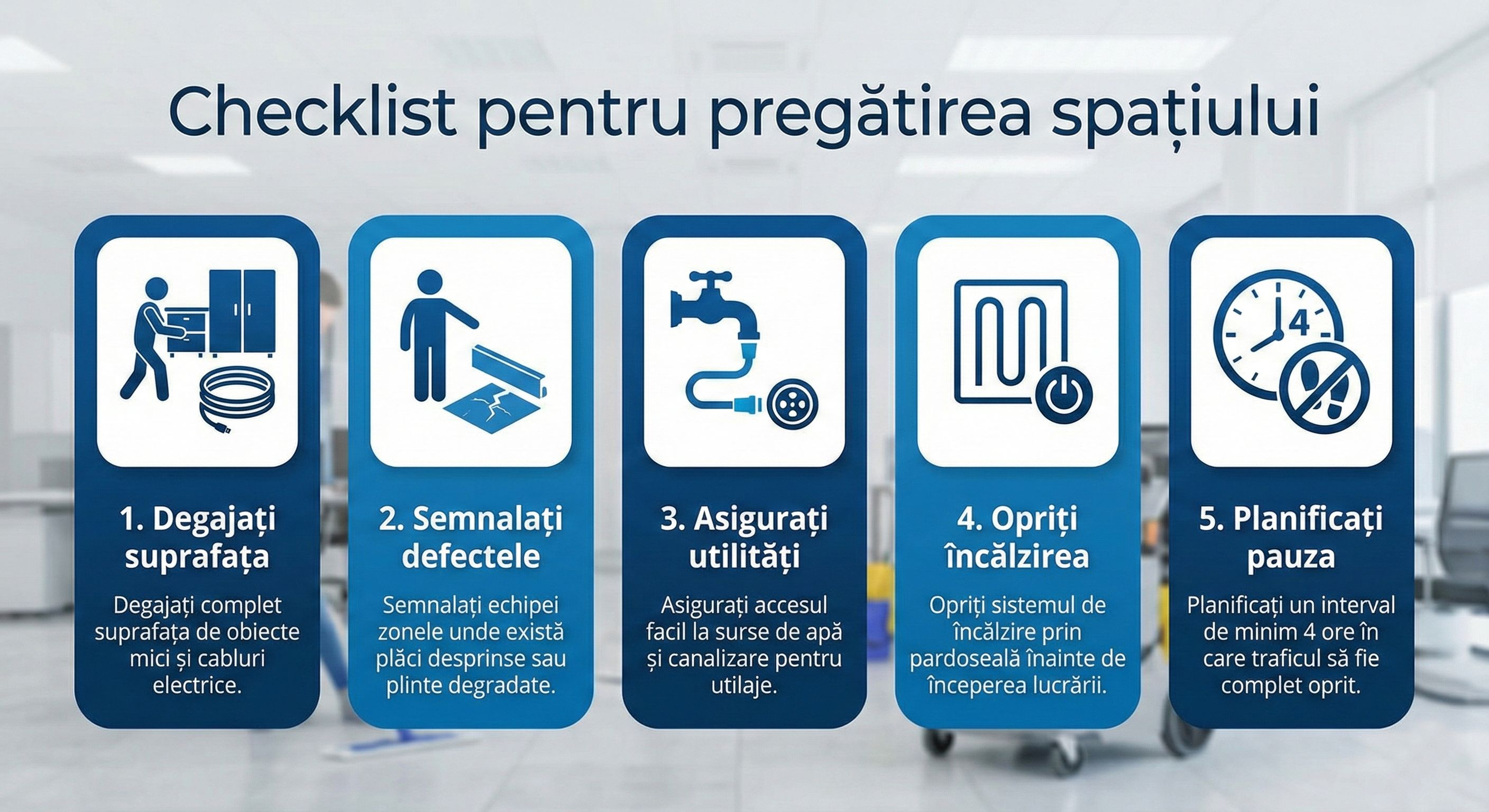 checklist tratamente pardoseala